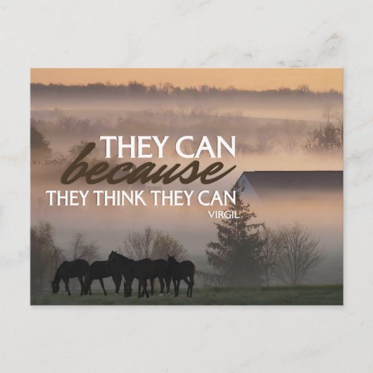 バージル感動的引用文"彼らはできる" ポストカード (正面)