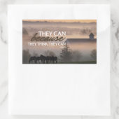 バージル感動的引用文"彼らはできる" 長方形シール (バッグ)