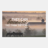 バージル感動的引用文"彼らはできる" 長方形シール (正面)