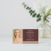 バージンゴールドの弁護士写真 名刺 (スタンド正面)