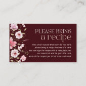 バージンロードの花嫁シャワーレシピのリクエスト エンクロージャーカード (正面)