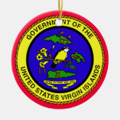 バージン諸島*クリスマスのオーナメント セラミックオーナメント (正面)