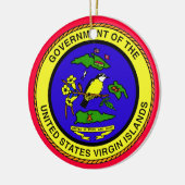 バージン諸島*クリスマスのオーナメント セラミックオーナメント (左)