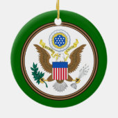 バージン諸島*クリスマスのオーナメント セラミックオーナメント (裏面)