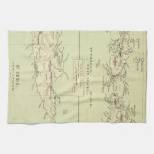 バージン諸島(1853年)のヴィンテージの地図 キッチンタオル (横)