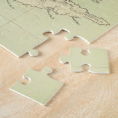 バージン諸島(1853年)のヴィンテージの地図 ジグソーパズル (側面)