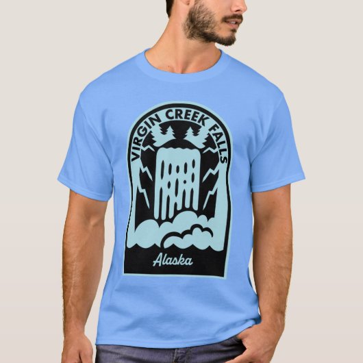 バージ�ンクリークの滝 アラスカ Tシャツ (正面)