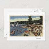 バースィングコーブビーチの水泳客 ポストカード (正面/裏面)