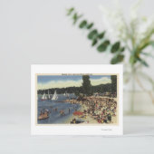 バースィングコーブビーチの水泳客 ポストカード (スタンド正面)