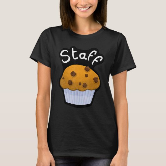 バースタッフクロワッサンfor coffee and bakery house wh tシャツ (正面)