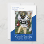 バースティススポーツテーマ | 2写真卒業パーティー  招待状 (裏面)