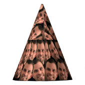 バースデおもしろいーパーティーハッツカスタム顔写真/ヘッド パーティーハット (裏面)