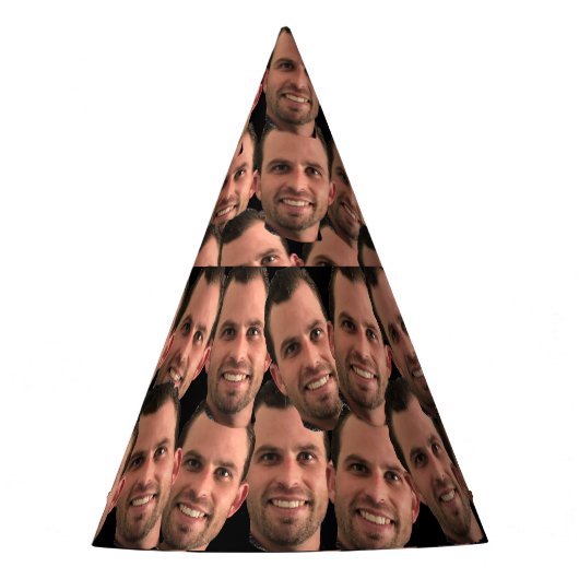 バースデおもしろいーパーティーハッツカスタム顔写真/ヘッド パーティーハット (正面)