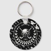 バースディパーソナライズされたゴルフ キーホルダー (正面)