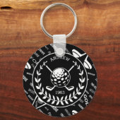 バースディパーソナライズされたゴルフ キーホルダー (正面)