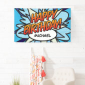 バースデイ コミック・ポップアート 横断幕 (インサイチュ)