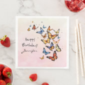 バースデーお洒落タパーティバタフライペーパーナプキン (インサイチュ)