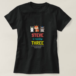 バースデーお祝い かわいい動物 バースデーカード Tシャツ