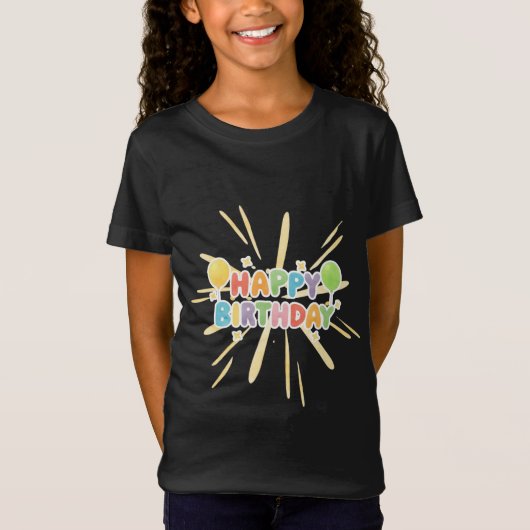 バースデーお祝い Tシャツ (正面)