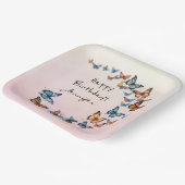 バースデーかわいらしティパーティバタフライ紙プレート ペーパープレート (傾斜あり)