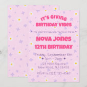 バースデーの予感 招待状 (正面/裏面)