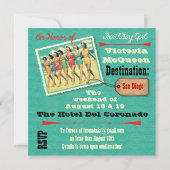 バースデーウィークエンド ゲットアウェイ パーティー招待状 招待状 (裏面)