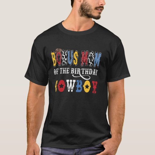 バースデーカウボーイ ウエスタンロデオ おまけのママ Tシャツ (正面)