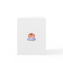 バースデーカード、 お祝いカード。 小さなケーキ、かわいい