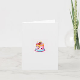 バースデーカード、 お祝いカード。 小さなケーキ、かわいい カード