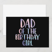 バースデーガールのパパ タイダイカラフルバースデー 案内状 (正面/裏面)