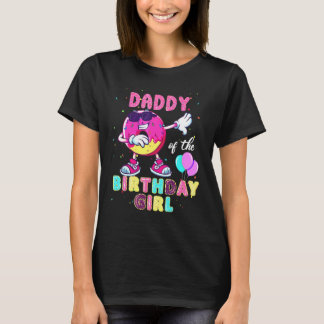 バースデーガールのパパ ドーナツダブ 誕生日おめでとう Tシャツ
