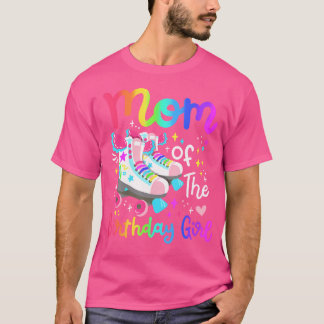 バースデーガールのママ スケーター ローラースケート ファミリー Tシャツ