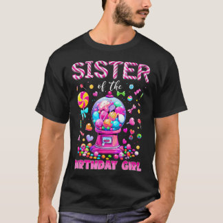 バースデーガールの姉妹のスイートキャンディバースデー Tシャツ