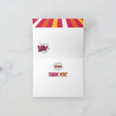バースデーガールズ スーパーヒーロー テーマ サンキューカード (内部)