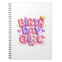 バースデーガールバルーン文字PNG | かわいいピンクの誕生日