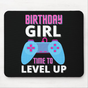 バースデーガール レベルアップの時だ ビデオゲームの誕生日 マウスパッド