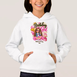 バースデーガールTシャツ 可愛いピンクとゴールドの誕生日