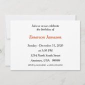 バースデーキャンドルの招待 招待状 (裏面)