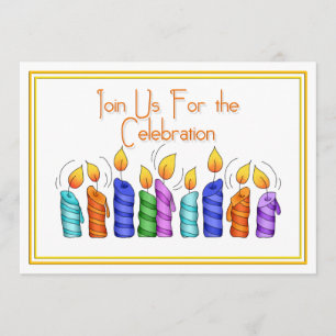 バースデーキャンドルの招待 招待状