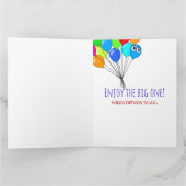 バースデーキャンドル付きの大きなビアマグ カード (内部)