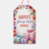 バースデーギフトタグ – ベリー＆プレゼント ギフトタグ (正面)