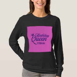 バースデークイーンハーフTシャツ 黒 Tシャツ