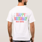 バースデークルーのTシャツ Tシャツ (裏面)