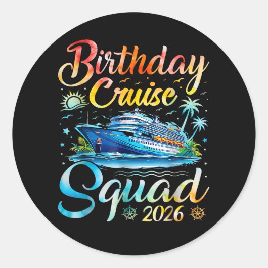 バースデークルーズチーム 2026 ラウンドシール (正面)