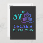 バースデークルーズ誕生日パーティーグループおそろい ポストカード (正面/裏面)