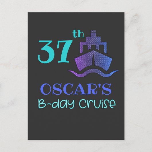 バースデークルーズ誕生日パーティーグループお揃い ポストカード (正面)