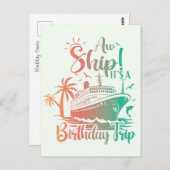 バースデークルーズ! 誕生日の旅 ポストカード (正面/裏面)