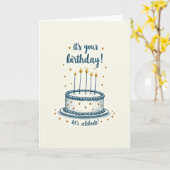 バースデーケーキのバースデーカード カード (黄色い花)