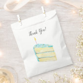 バースデーケーキの水彩画 誕生日おめでとう フェイバーバッグ (クリップ留めされた状態)