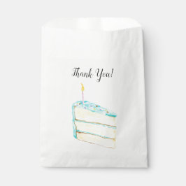 バースデーケーキの水彩画 誕生日おめでとう フェイバーバッグ